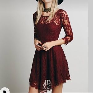 Free people red Phoenix mini dress